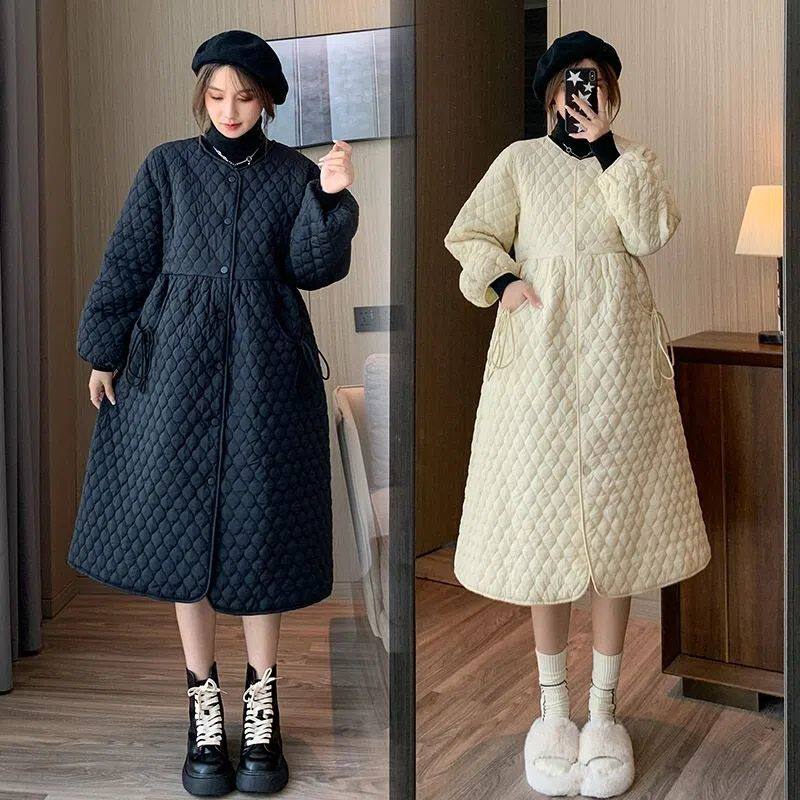孕妇装套装秋冬新款棉服外套温柔系宽松菱格夹棉加厚孕妇连衣裙冬,女装/女士精品,棉衣/棉服,淘宝优惠券,粉丝福利购,淘宝优惠卷