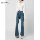 弹力小个子九分喇叭裤 微喇牛仔裤 新款 2026年春秋季 女高腰显瘦修身
