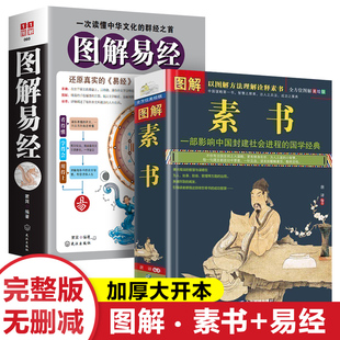 国学经典 2册图解素书正版 易经很容易完整无删减智慧入门全解全书大全集哲学玄学风水学入门白话文易经图书籍 易经真 畅销书