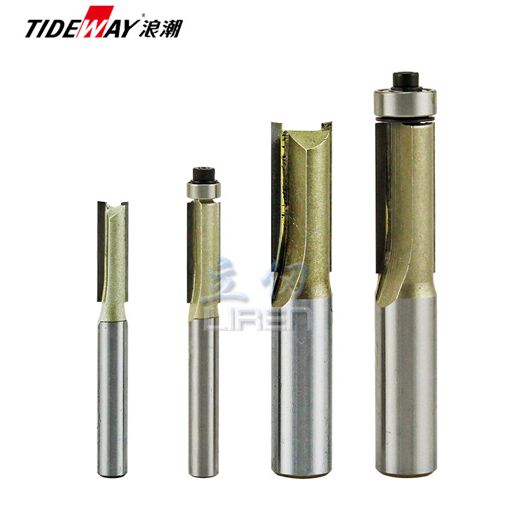 浪潮刀具 专业级双刃直刀 修边刀 1/2柄 1/4柄 木工刃刀 开槽修边