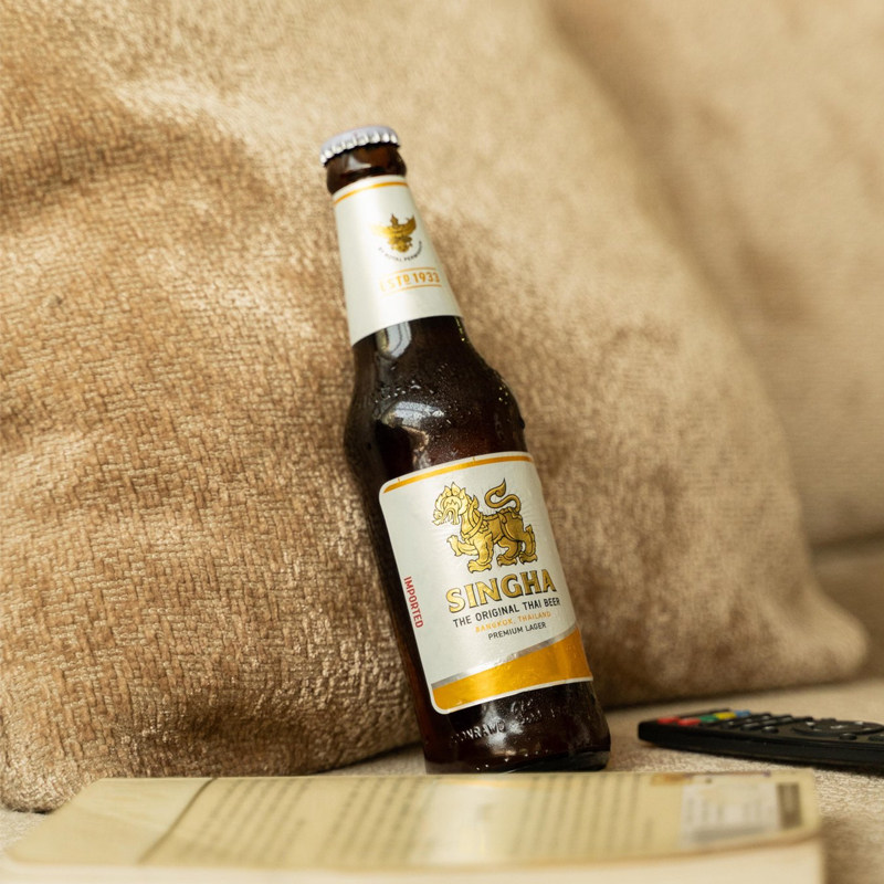 泰国原装进口啤酒 胜狮拉格黄啤酒 singha 听罐瓶装整箱精酿啤酒