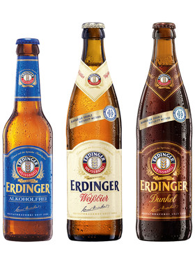 德国进口艾丁格ERDINGER小麦白啤爱尔丁格无醇啤酒500ml*12瓶整箱