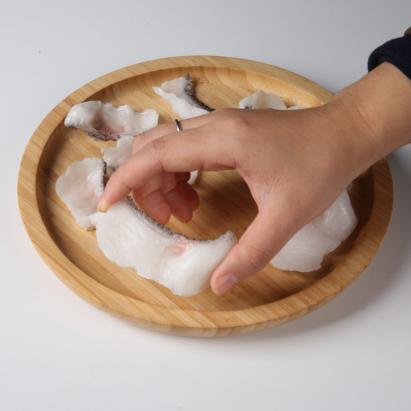 仿真鱼片模型假酸菜鱼鱼片道具儿童过家家玩具食物配件鳕鱼片拍摄