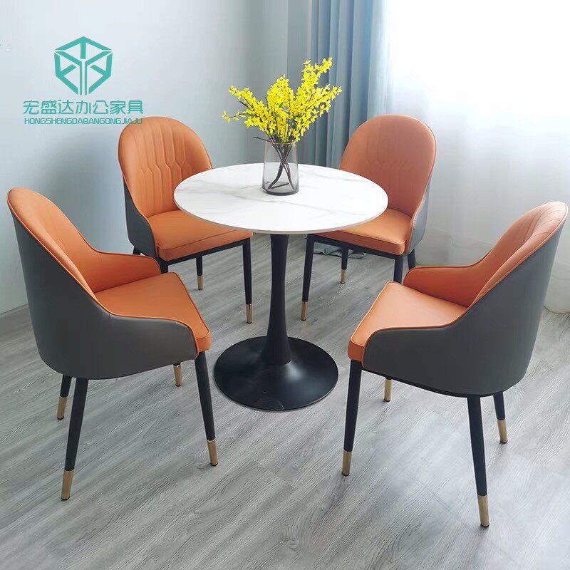 售楼处洽谈桌椅组合休息区会客接待小型圆桌酒店大厅办公接待桌椅