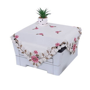 简约现代绣花盖布打印机罩复印一体机套布艺多用盖巾茶盘布盖被子