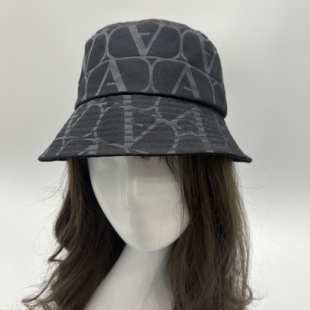 简约夏季遮阳帽帽子AD提花渔夫帽水桶百搭显脸太阳帽新款时尚盆帽