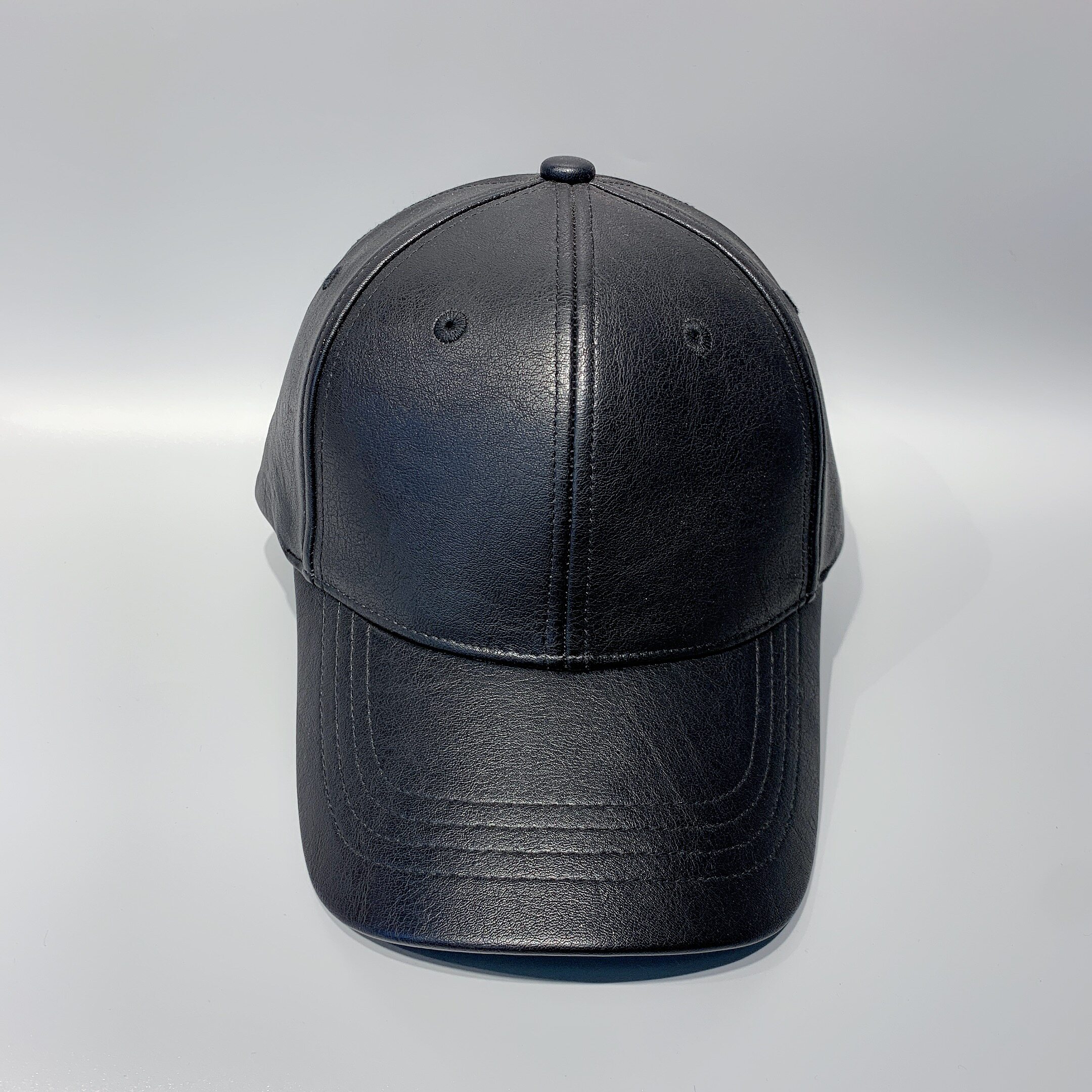 小香风PU皮质鸭舌休闲ins帽子