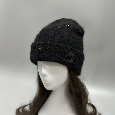 2025新款秋冬大头围毛线帽子女户外保暖冷帽秋冬针织帽大脸显小