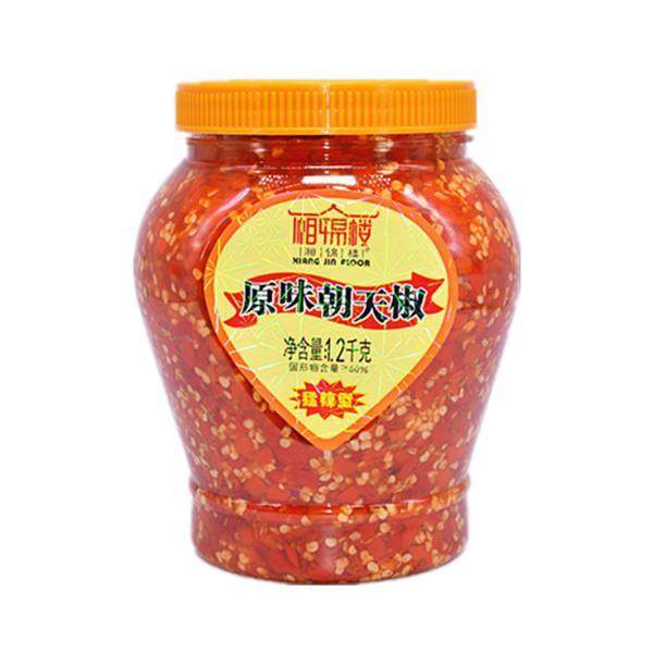 湖南剁辣椒酱农家超辣特辣小米椒湘锦楼原味朝天椒剁椒鱼头剁椒酱