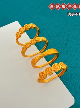 欧金多多黄铜镀金活口女戒不掉色