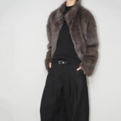 AIRROOM「环保皮草」垂感气质女2025皮毛一体保暖毛毛外套上衣冬