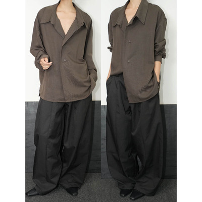 AIRROO个性抗皱质感松弛极简衬衫