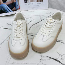 巴迪雅女鞋2024秋新款欧洲站真皮系带厚底时尚德训鞋女单鞋80351