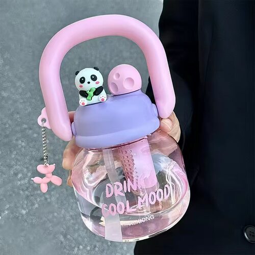 7A】高颜值冰霸杯耐高温茶水分离吸管杯大容量双饮泡茶水塑料杯