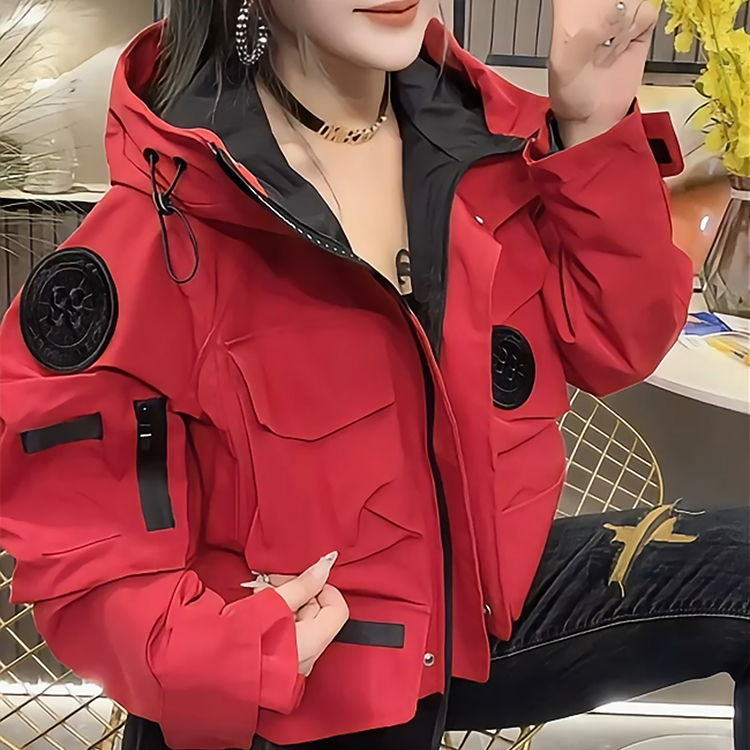 欧洲站常规款冲锋衣时尚洋气外套