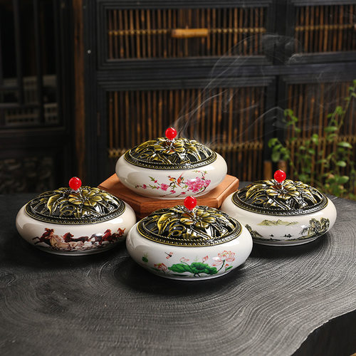 德化陶瓷大号沉香盘香炉