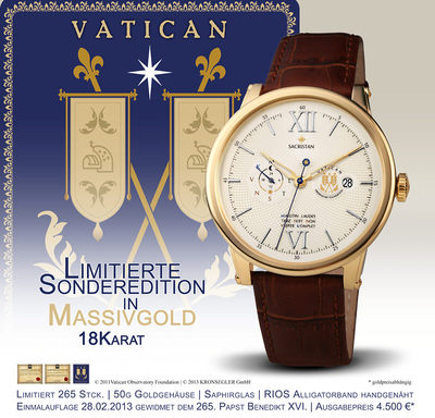 坤格德国梵蒂冈天文台男士手表