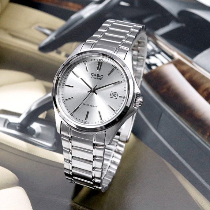 卡西欧简约指针日历男表