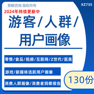 各行业人群游客用户画像行为分析研究资料消费者行业报告洞察习惯
