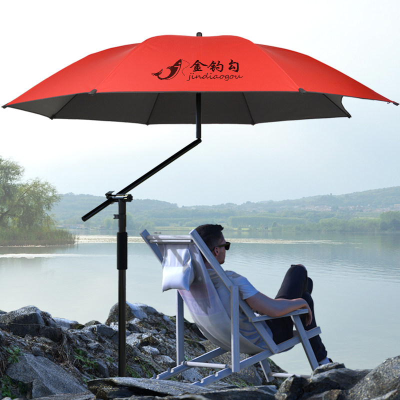 黑胶钓鱼伞2023年新款大钓伞防暴雨防晒遮阳防紫外线万向超轻双层
