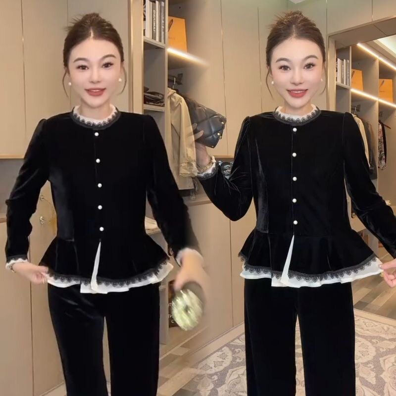 法式假两件衬衫女士2025秋季新款
