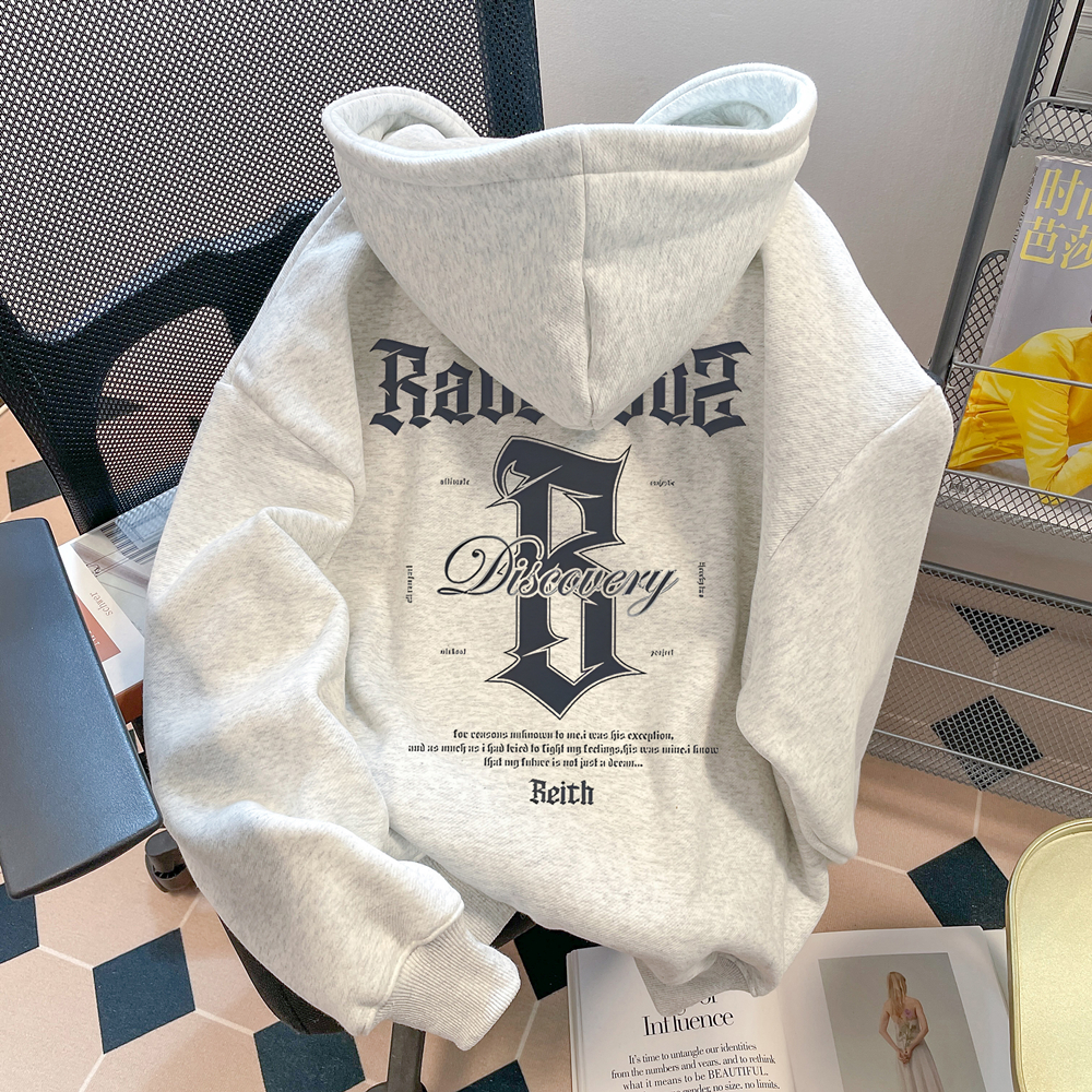 2025新款春秋季大码连帽秋冬卫衣男女同款情侣装外套宽松上衣潮牌