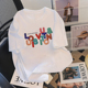 网红同款 短袖 T恤女修身 2025夏新款 显瘦百搭彩色字母体恤上衣小衫