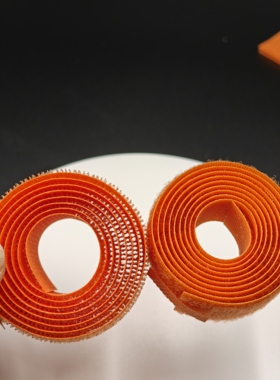 2.5厘米橙色橘色魔术贴缝纫款无胶批发勾面毛刺贴尼龙子母扣