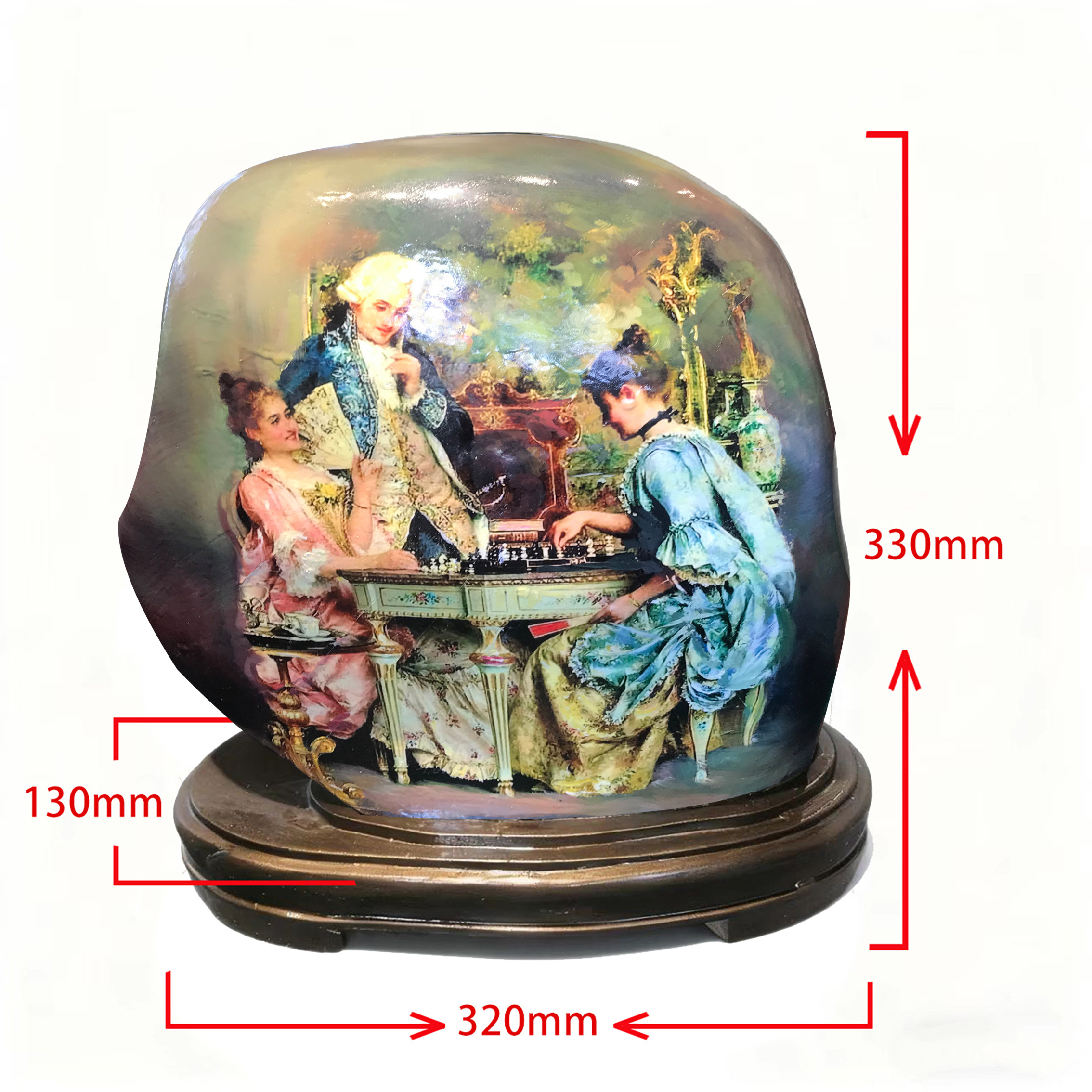 石头油画艺术欧式软装摆件古典宫廷名画衍生品