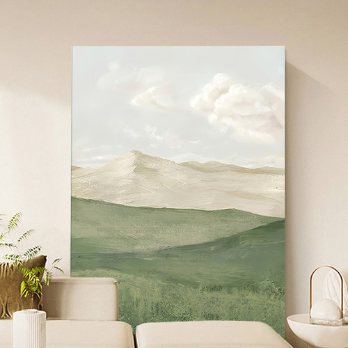 侘寂风砂岩丙烯肌理画手绘装饰画