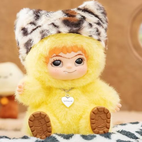 新品明星同款HERE奇梦岛WAKUKU哇库库毛毛潮趣系列盲盒毛绒手办