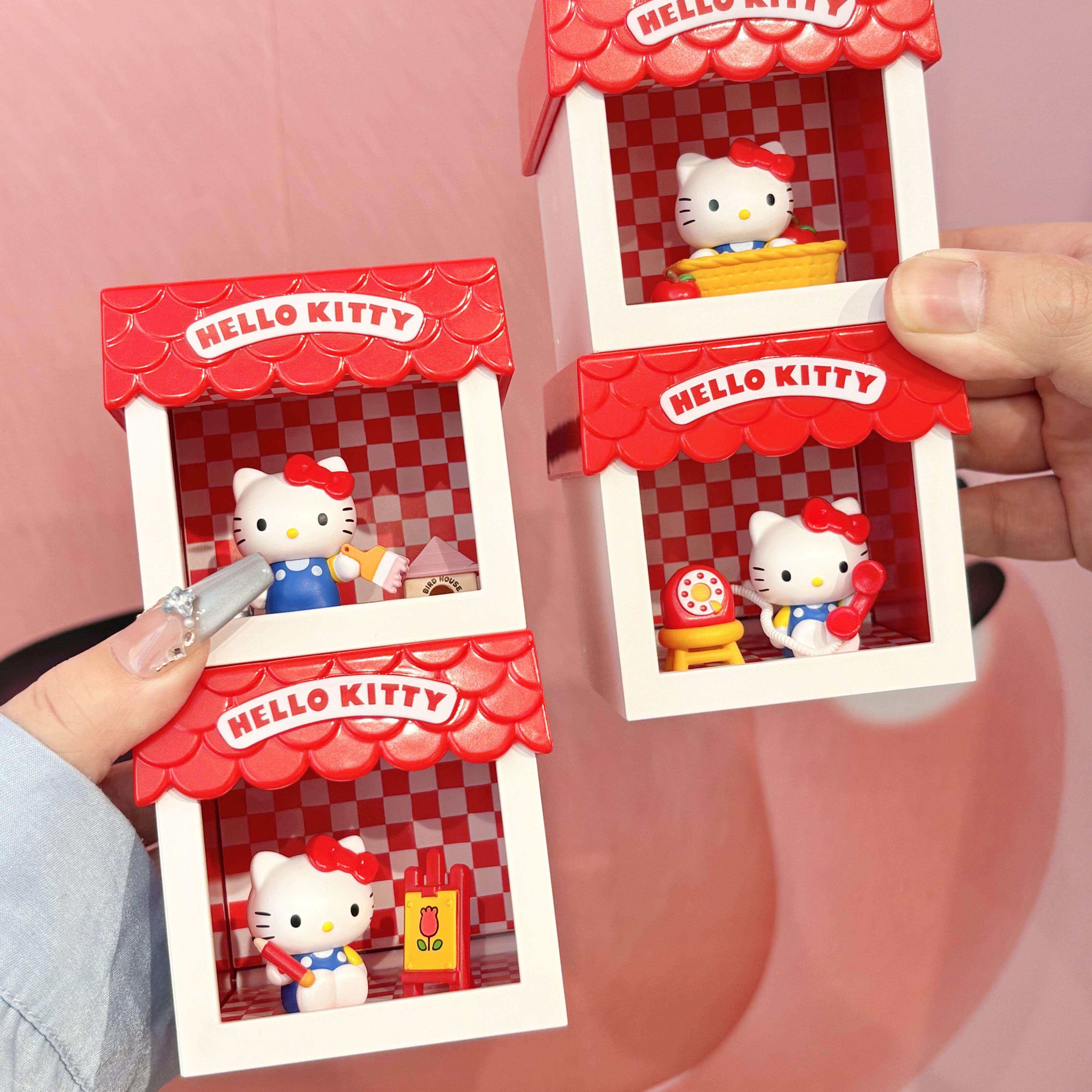 新品Hello Kitty趣味小屋系列微盒潮玩桌面摆件可爱女生生日礼物