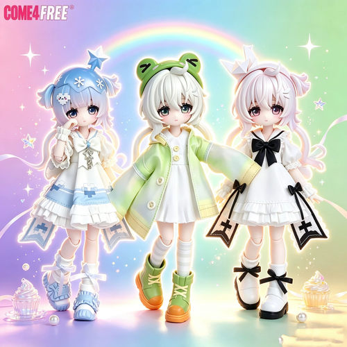 正版COME4FREE米甜五代童年回忆系列BJD盲盒12分可动人偶手办玩偶