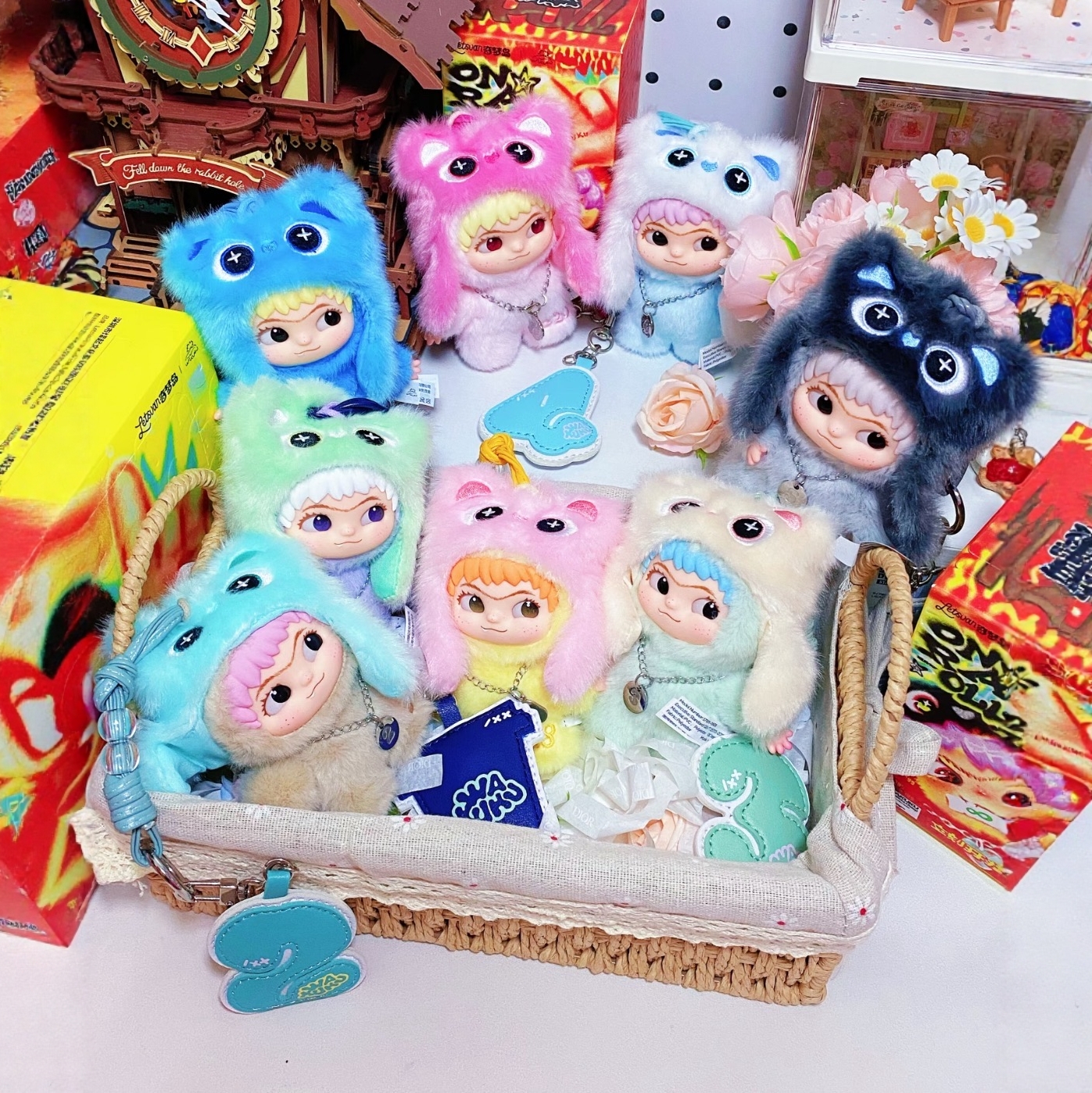 明星同款 哇库库WAKUKU立刻开挂吧系列盲盒毛绒挂件迷你三代搪胶