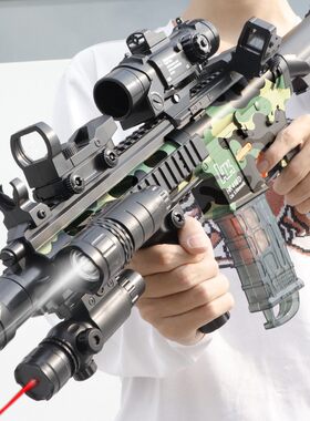 M416冲锋枪儿童软弹枪电动连发倍镜红外线玩具枪小男孩软蛋狙击枪