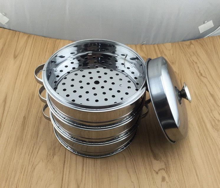 商用不锈钢蒸笼小笼包饺子蒸屉早餐蒸包子酒楼点心笼沙县小吃套装