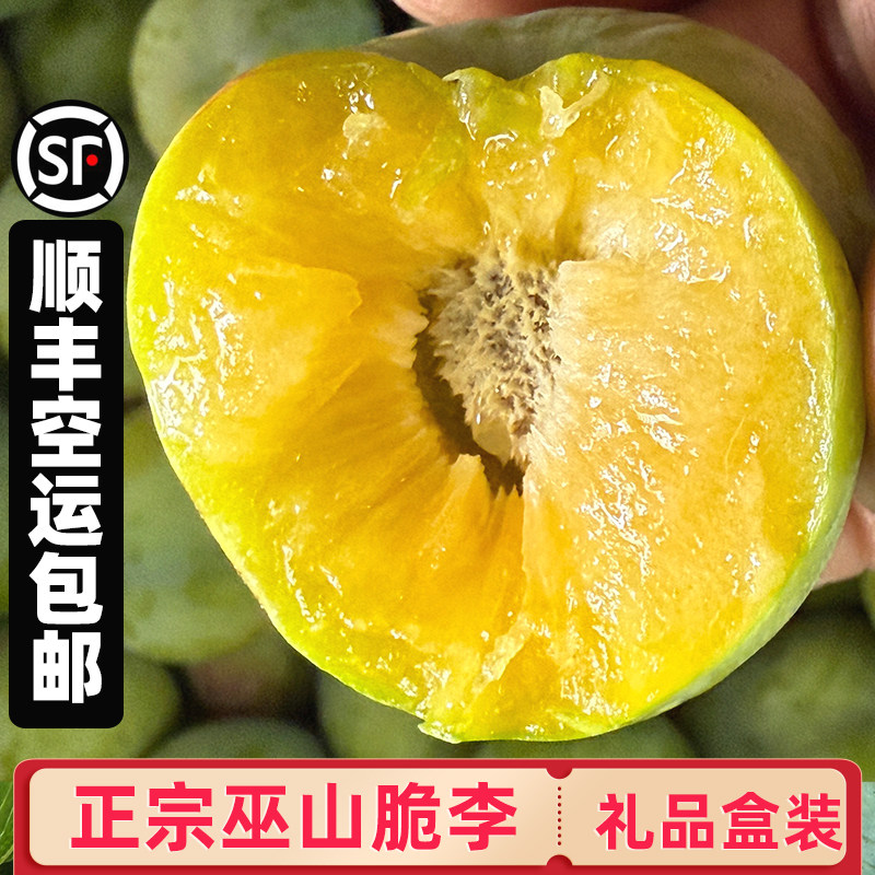 顺丰空运巫山脆李 重庆青脆李当季新鲜水果孕妇脱骨礼盒空心整箱5