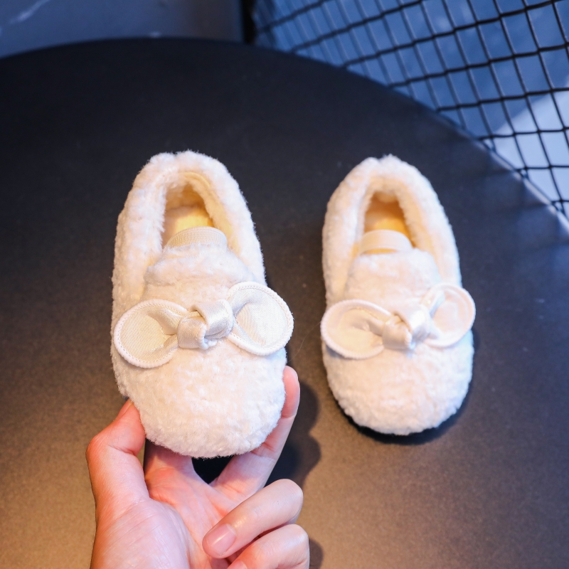 儿童冬季公主花朵棉鞋