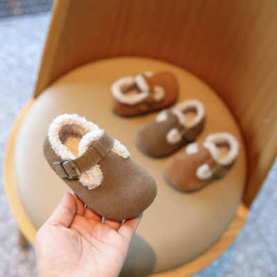 儿童勃肯鞋女童棉鞋加绒2025冬季新款小宝宝学步鞋中小童二棉皮鞋