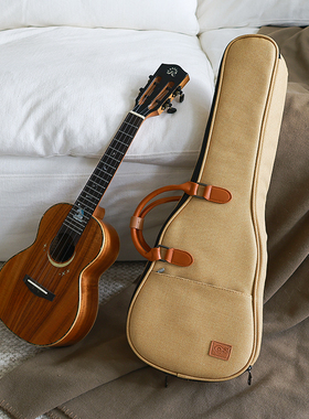 复古黄尤克里里琴包简约时尚复古英伦风 23寸琴包 桃子鱼仔ukulel