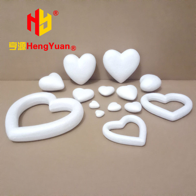 实心桃心泡沫胚蛋糕模型空心心形爱心 diy手工材料假体翻糖模磨具