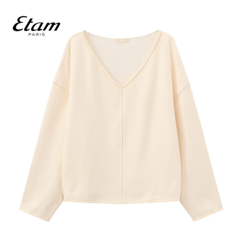 Etam法式内衣女含棉绒家居服柔软双面穿保暖短绒睡衣W420DL0406