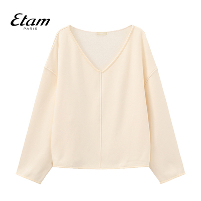 Etam法式内衣女含棉绒家居服柔软双面穿保暖短绒睡衣W420DL0406