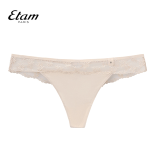 Etam法式低腰丁字裤女蕾丝花边女士内裤亲肤无痕透气W324DI0201