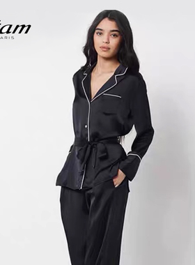 Etam法式睡衣女舒适长袖休闲家居服女士可外穿家居套装W324DL0401