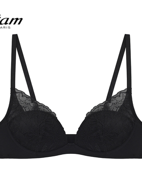 Etam内衣女法式无钢圈性感蕾丝小胸聚拢收副乳舒适文胸W123DI0133