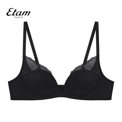 Etam内衣女法式无钢圈性感蕾丝小胸聚拢收副乳舒适文胸W123DI0133