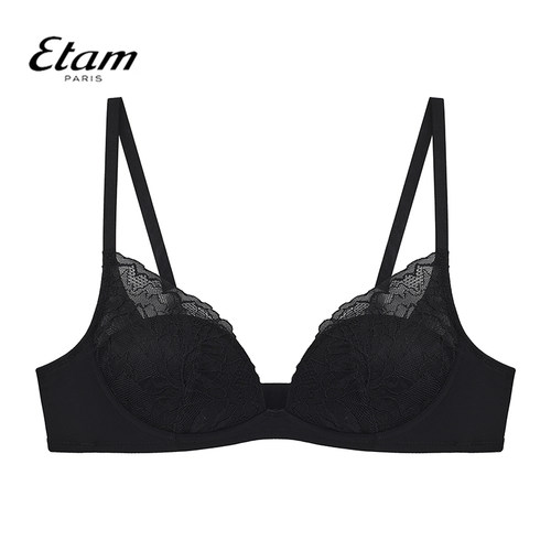 Etam内衣女法式无钢圈性感蕾丝小胸聚拢收副乳舒适文胸W123DI0133