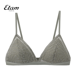 Etam法式轻薄蕾丝三角杯小胸无钢圈文胸性感蕾丝女内衣W322DI0110