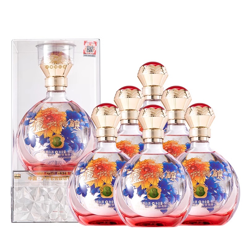 泸州特酿璀钻Q9 52度璀钻浓香型白酒500ml*6瓶高档礼盒装节日送礼